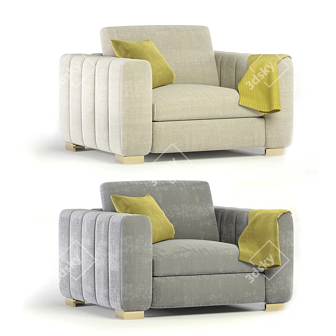 Elegant FlexForm Beauty Sofa 3D model image 3