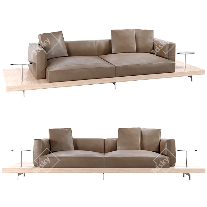 Modern Italian Sofa: BB Italia Dock 3D model image 3