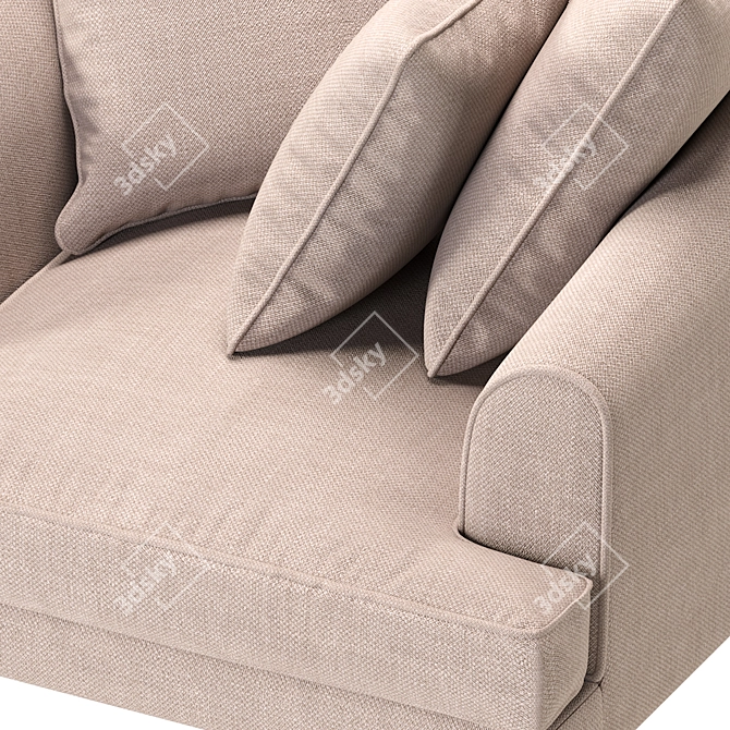 Natural Mylo Armchair: Contemporary Comfort 3D model image 2