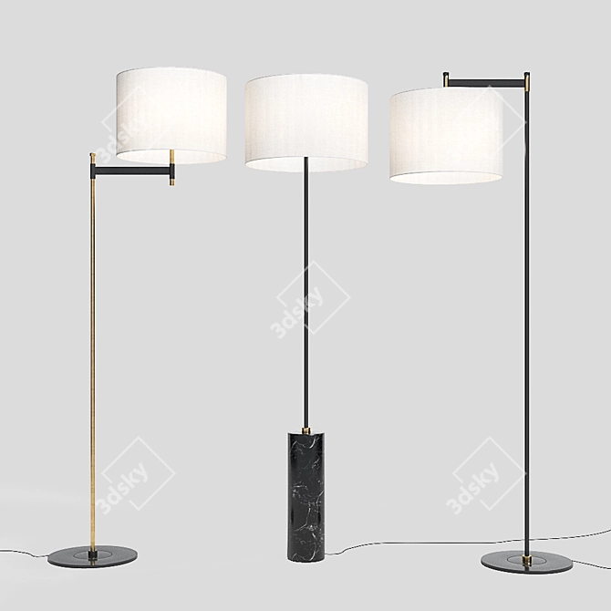 Imagin Illuminations: Floor Lamp Collection 3D model image 1