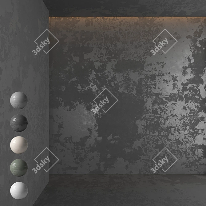 Sophisticated Decorative Plaster 3D model image 1