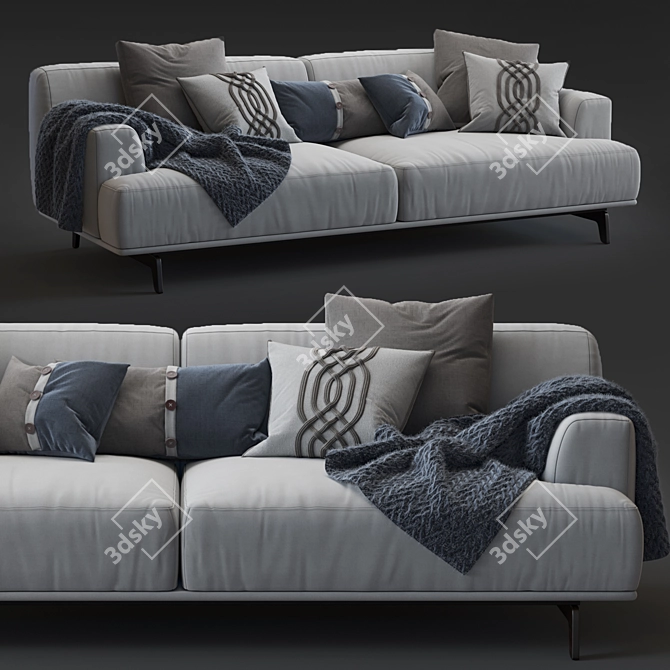 Luxury Poliform Tribeca Sofa 3D model image 1