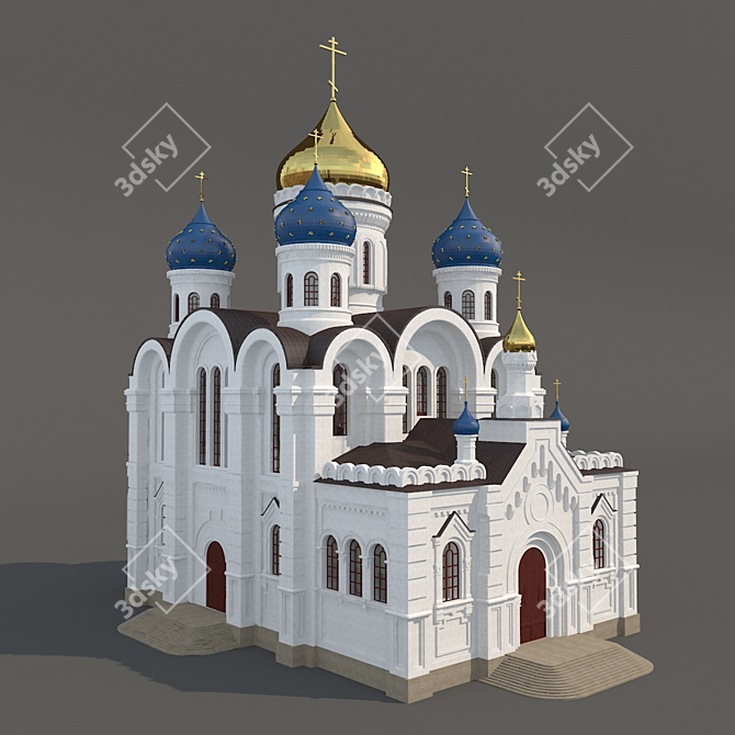 Transfiguration Cathedral. Monastery of St. Nicholas 3D model image 1