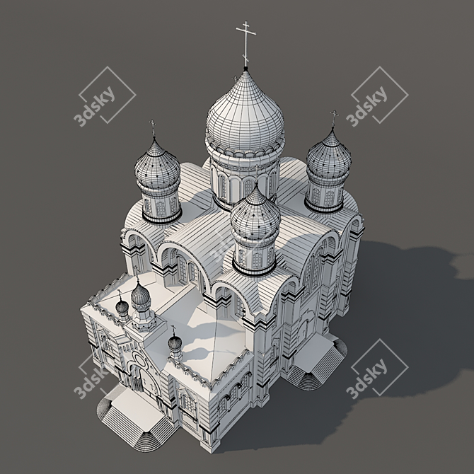 Transfiguration Cathedral. Monastery of St. Nicholas 3D model image 3