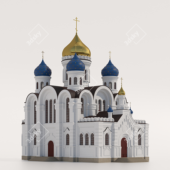 Transfiguration Cathedral. Monastery of St. Nicholas 3D model image 4