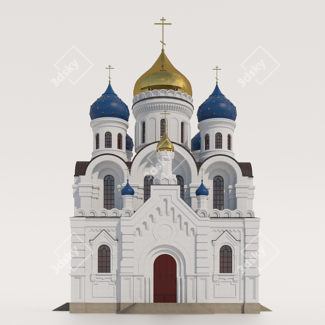 Transfiguration Cathedral. Monastery of St. Nicholas 3D model image 5