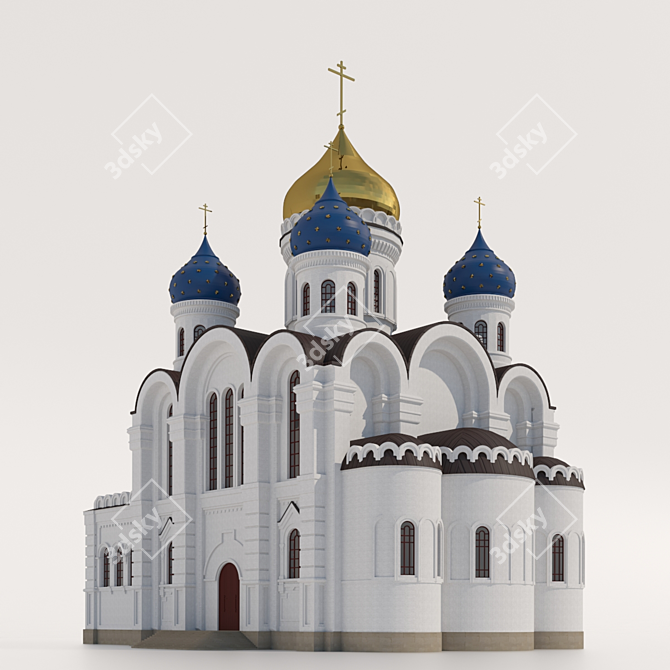 Transfiguration Cathedral. Monastery of St. Nicholas 3D model image 6