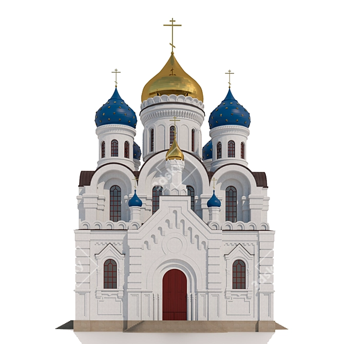 Transfiguration Cathedral. Monastery of St. Nicholas 3D model image 9