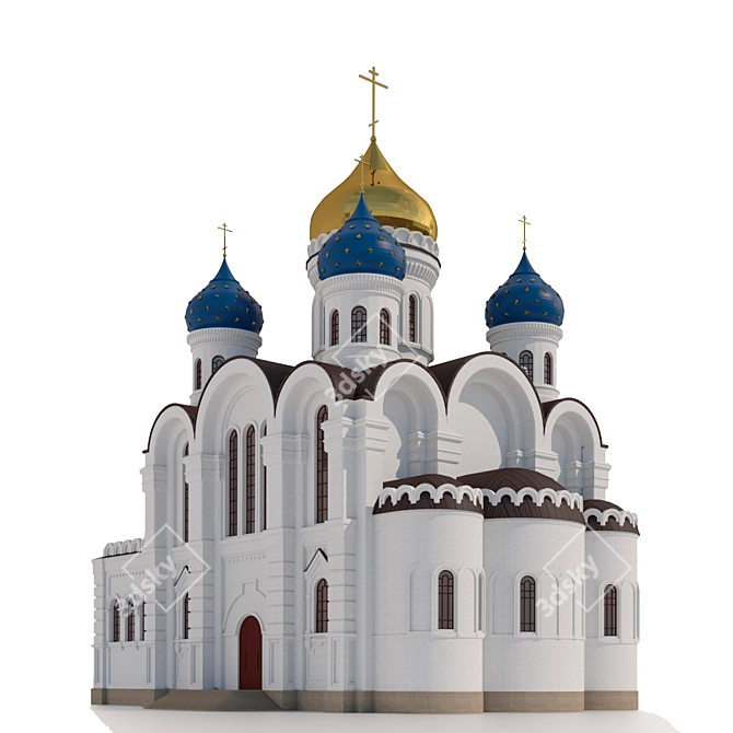 Transfiguration Cathedral. Monastery of St. Nicholas 3D model image 10