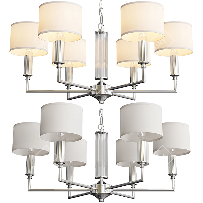 Elegant Laciness Chandelier 3D model image 3