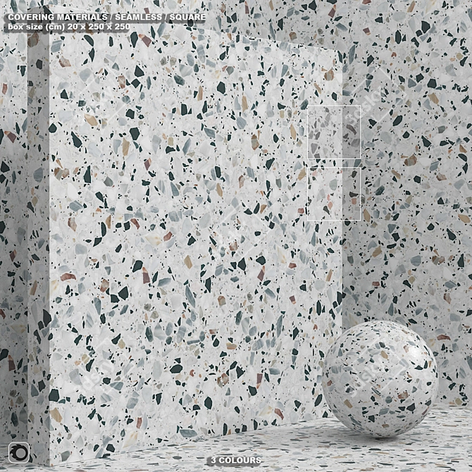 Seamless Stone & Terrazzo Set 3D model image 2