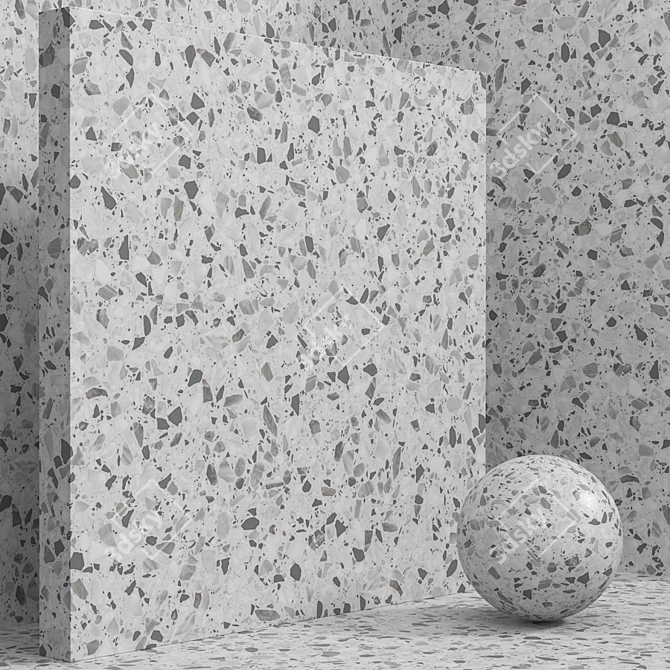 Seamless Stone & Terrazzo Set 3D model image 4