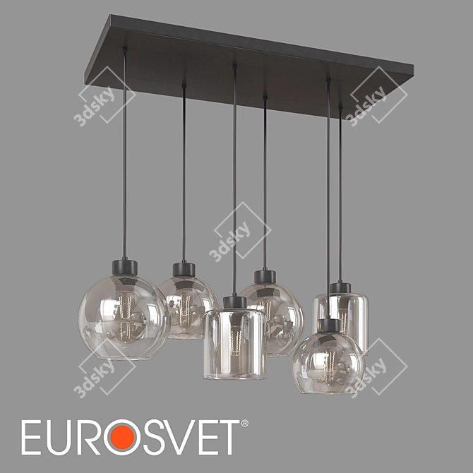 Sintra Pendant Light: Elegant Glass Shades 3D model image 1