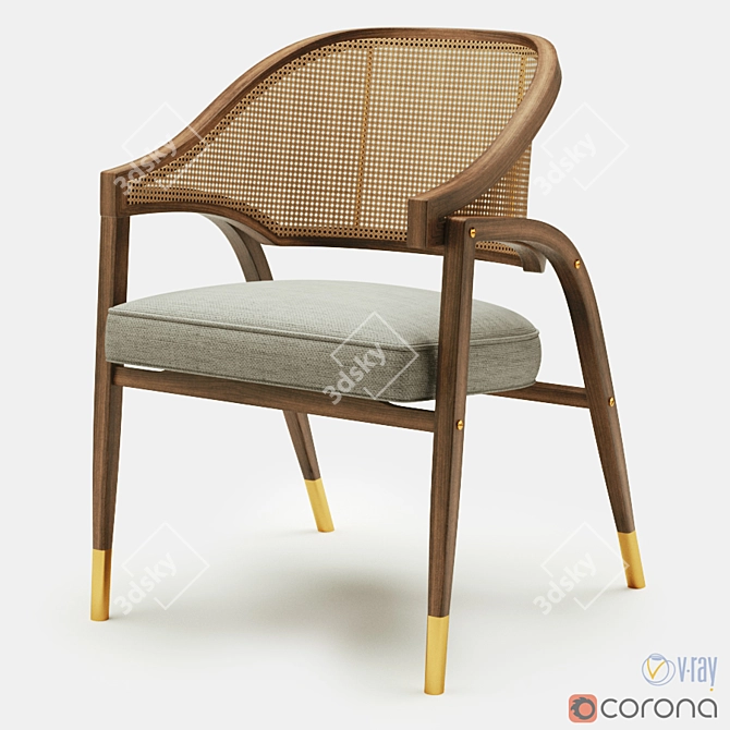 Elegant Ben Whistler Mantua Chair 3D model image 1