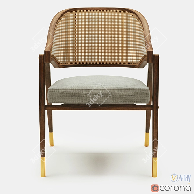 Elegant Ben Whistler Mantua Chair 3D model image 2