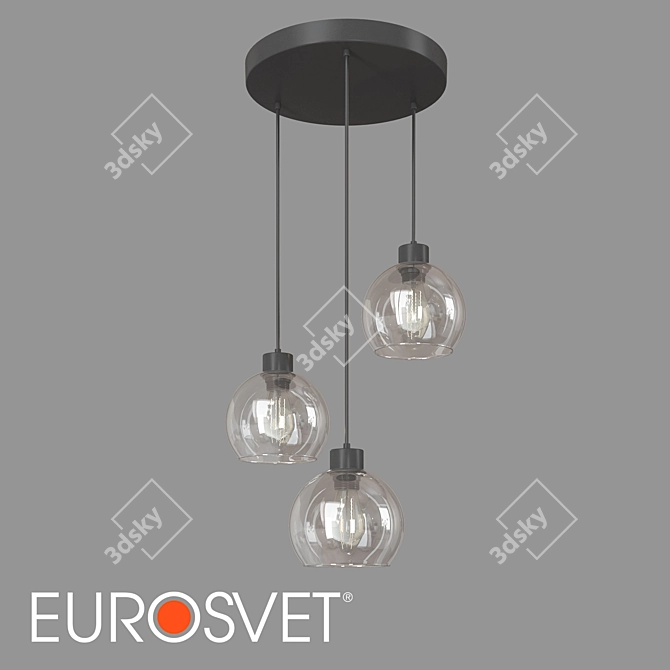 Cubus Graphite Pendant: TK Lighting's Stylish Statement 3D model image 1