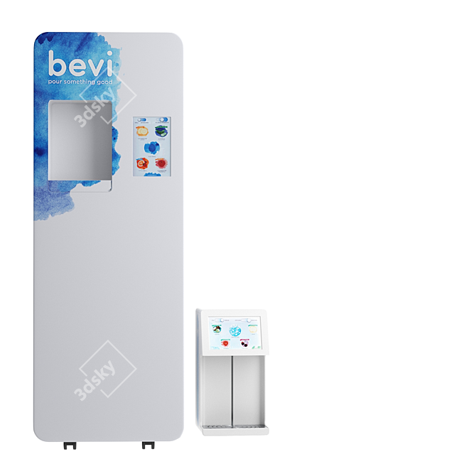 Bevi Fresh Dispenser: Countertop & Standup 3D model image 5