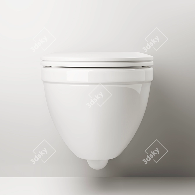 Ceramica Nova Life: Wall-Hung Toilet 3D model image 2