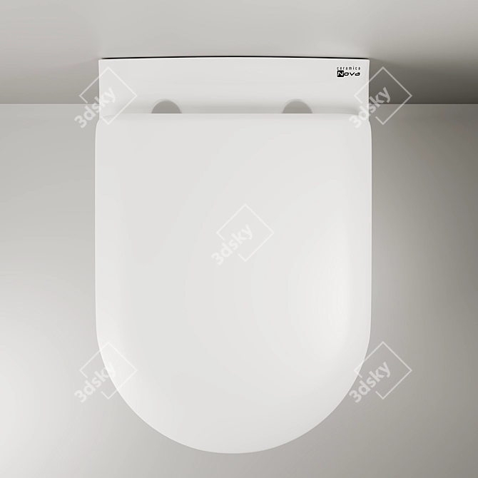 Ceramica Nova Life: Wall-Hung Toilet 3D model image 3