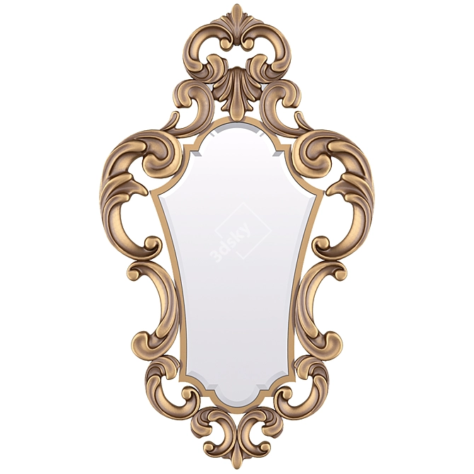 Elegant Rococo Mirror by Christopher Guy 3D model image 1