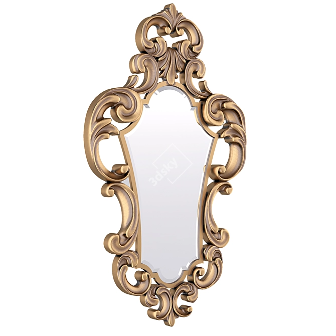 Elegant Rococo Mirror by Christopher Guy 3D model image 2