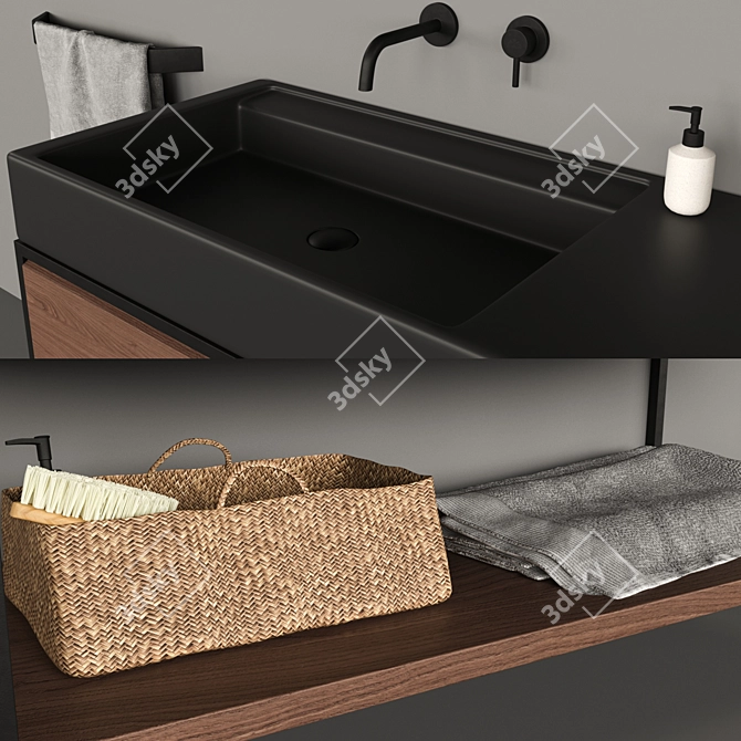 Elegant Elen Bathroom Furniture 3D model image 3