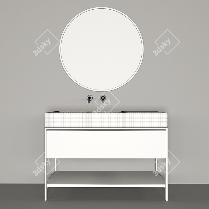 Elegant Elen Bathroom Furniture 3D model image 8