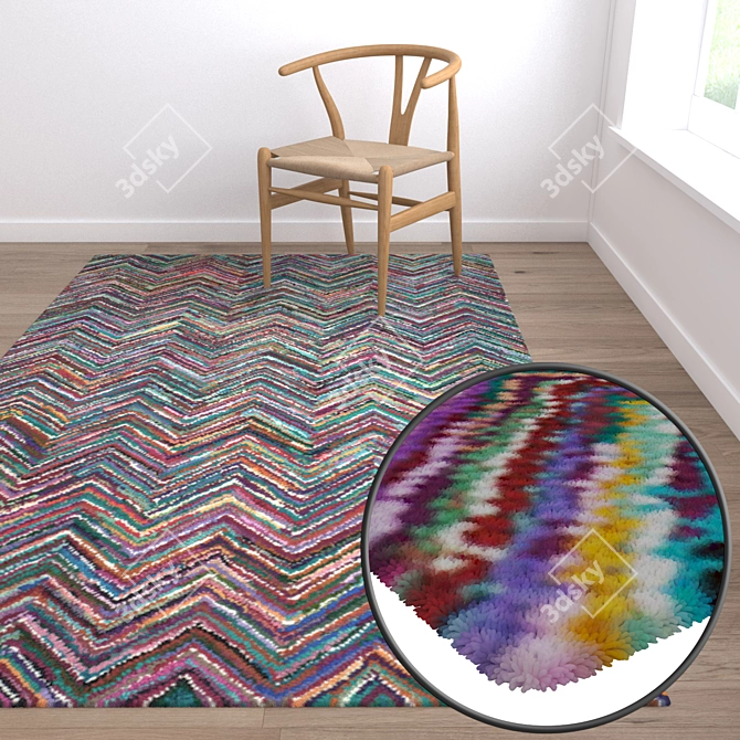 Versatile Carpet Set - High-Quality Textures 3D model image 5