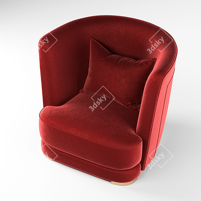 Elegant Frigerio Armchair 3D model image 2