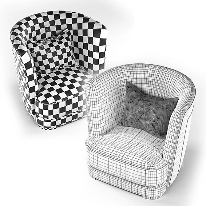 Elegant Frigerio Armchair 3D model image 5