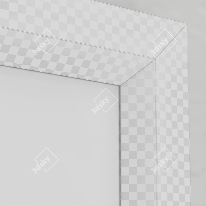 Modern Black & White Photo Frames Set 3D model image 4