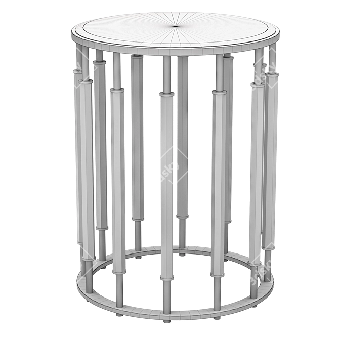 Elegant Robson Crystal Table: Small & Chic 3D model image 3