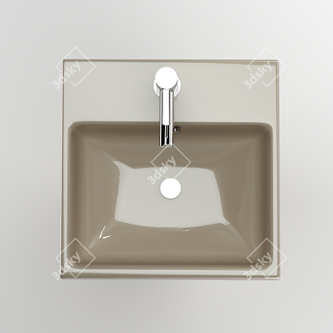 Stylish Vintage Wash Basin 3D model image 6