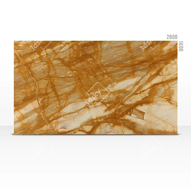 Giallo Siena Marble Slab 3D model image 2