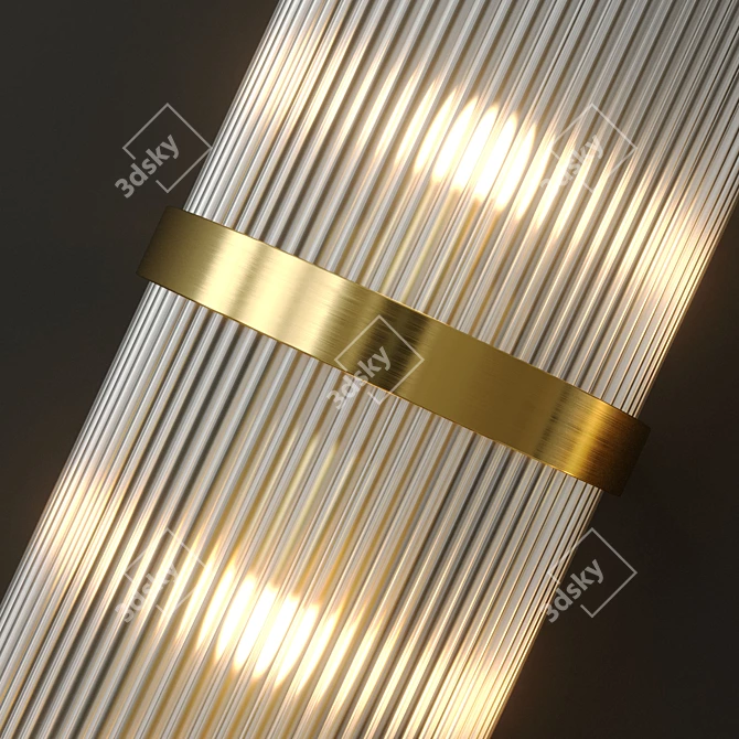 Modern Glass Rod Wall Sconce 3D model image 2