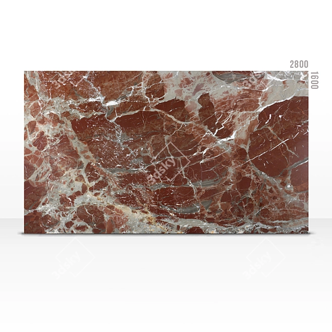 Valentine Red Marble - Stunning High-Resolution Image 3D model image 2