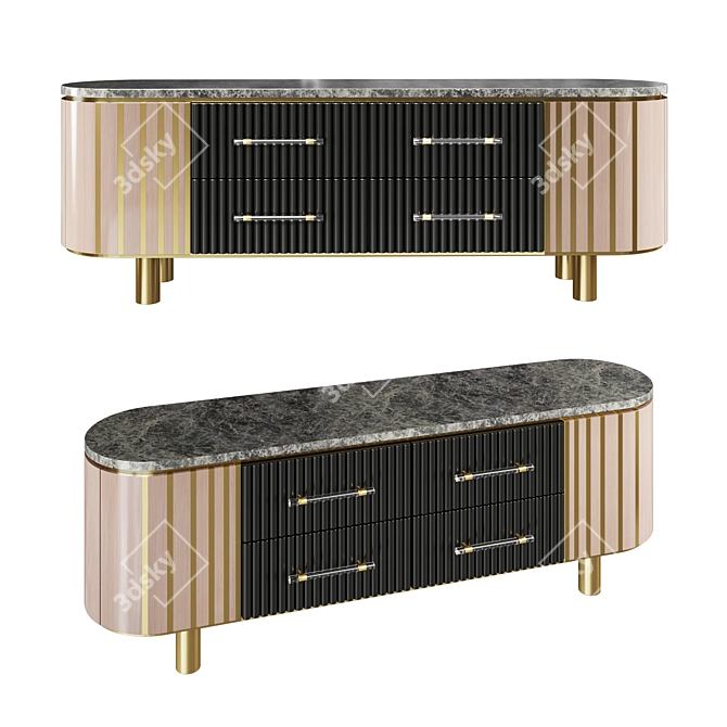 OM Colosseum Chest of Drawers | Stylish Storage Solution 3D model image 1