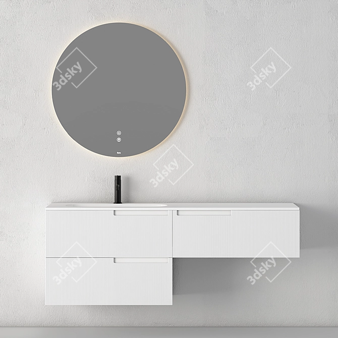 Fiora Synergy 2: Sleek Bathroom Cabinet 3D model image 1