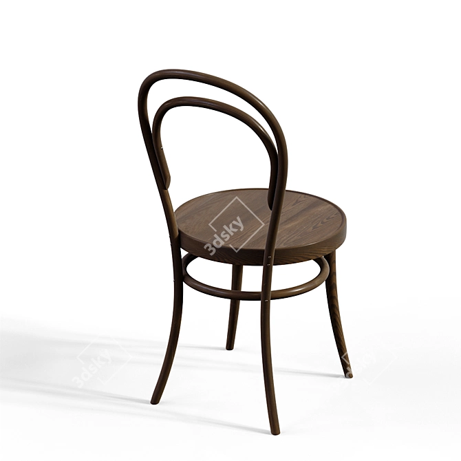 Modern Bentwood Chair 3D model image 2