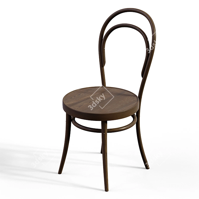 Modern Bentwood Chair 3D model image 3