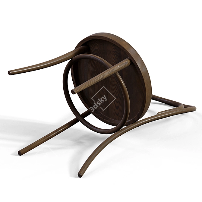 Modern Bentwood Chair 3D model image 4