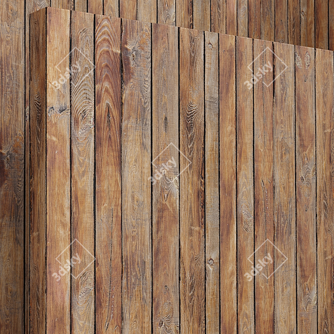 Seamless Wood Plank Set 91 3D model image 3