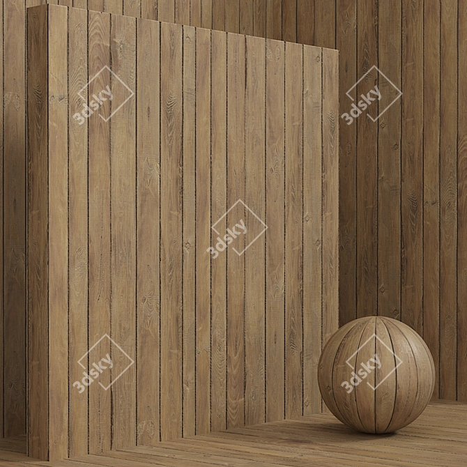 Seamless Wood Plank Set 91 3D model image 4