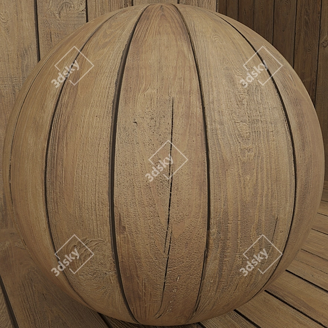 Seamless Wood Plank Set 91 3D model image 5