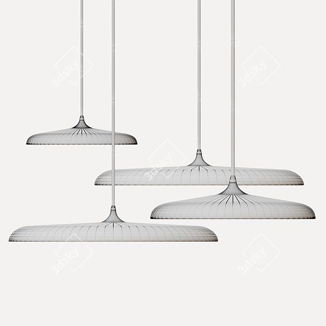 Elegant Plate Lamp - Stunning Lighting Solution 3D model image 3