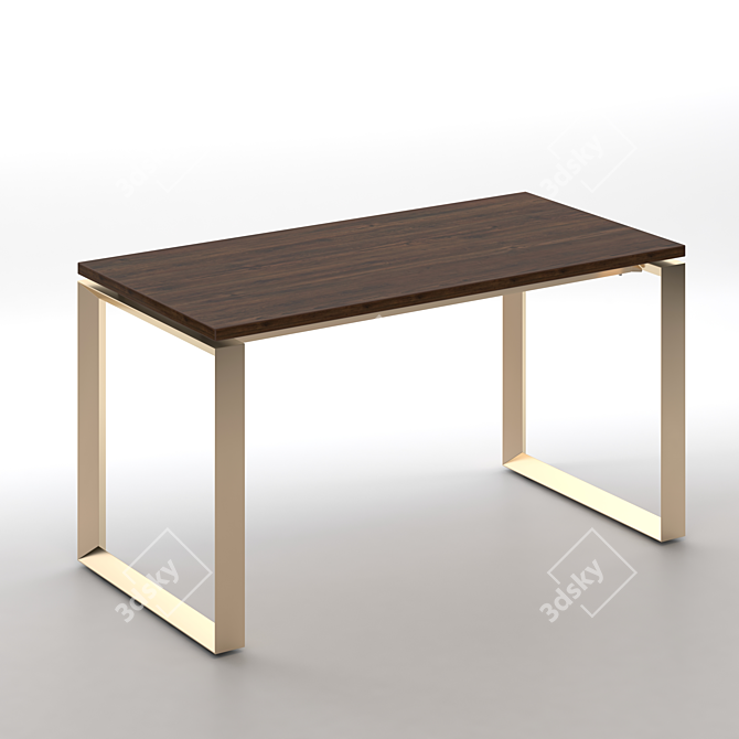 Sleek IKEA Executive Desk 3D model image 2