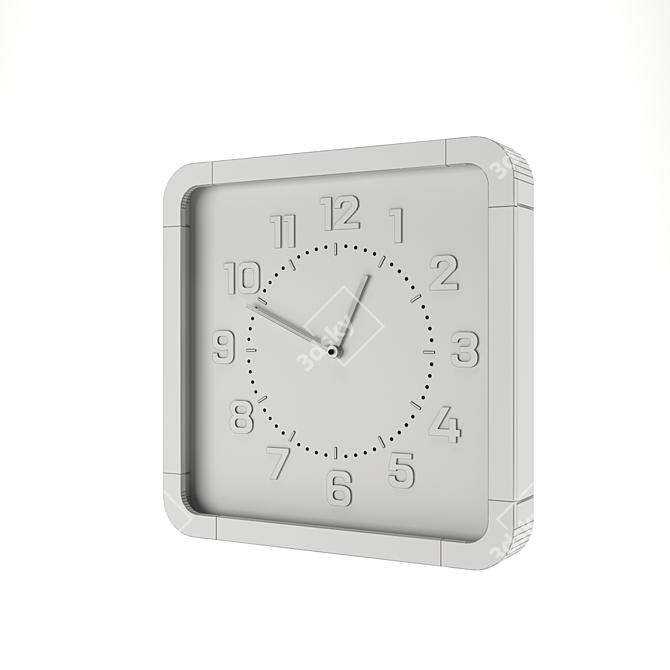 Magnus Wooden Wall Clock 3D model image 4