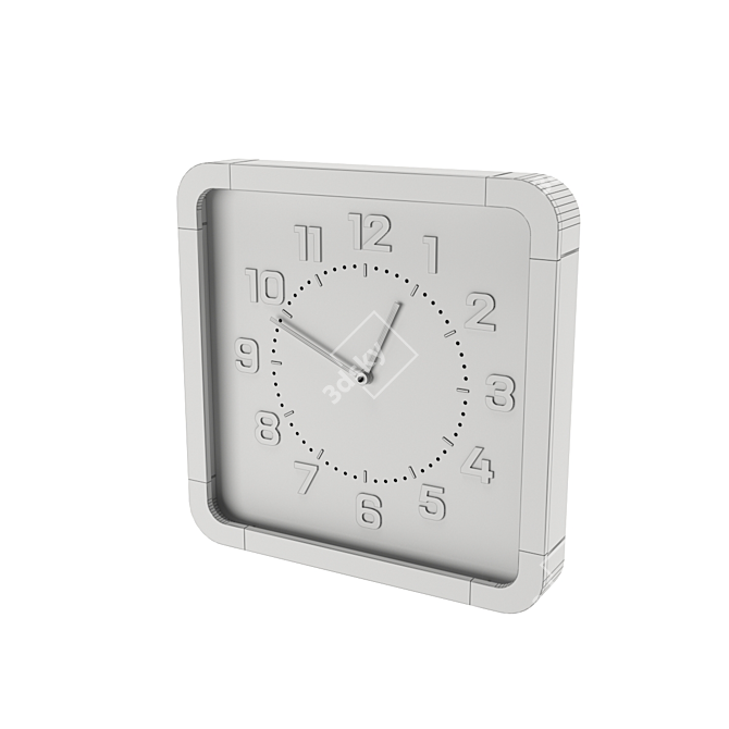 Magnus Wooden Wall Clock 3D model image 5