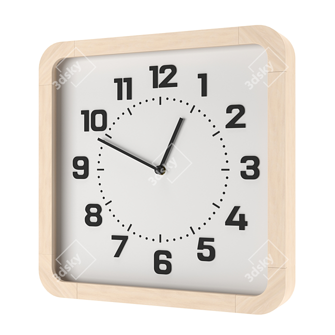 Magnus Wooden Wall Clock 3D model image 6