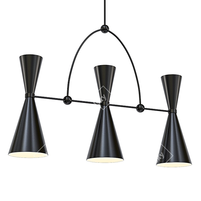 Elegant Gino Pendant Light 3D model image 1